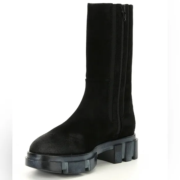 NEW Free People Brooks Chelsea Boots in Black Leather