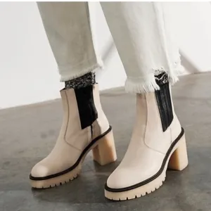 NEW Free people  james Chelsea heels boots shoes  in bone size 9