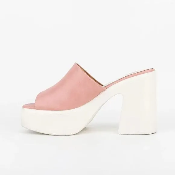 NEW-FREE PEOPLE ZOE PLAT NATURAL/PINK PLATFORM Sz:7.5,8.5,9.5 Ret$138 RARE COLOR
