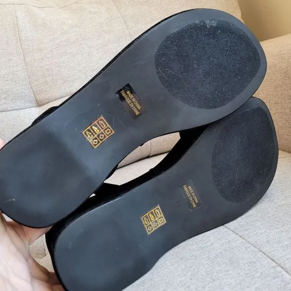 NEW Jeffrey Campbell Activate Crushed Velvet Platform Sandals Black Size 11