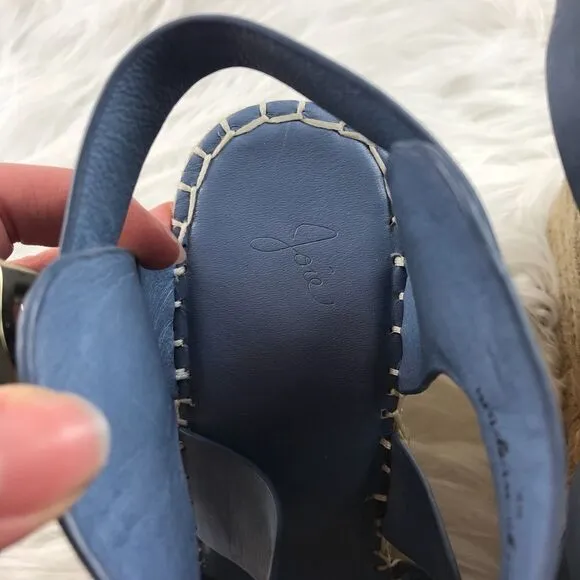 NEW Joie kaelyn espadrilles wedge sandals blue