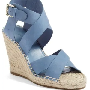 NEW Joie kaelyn espadrilles wedge sandals blue