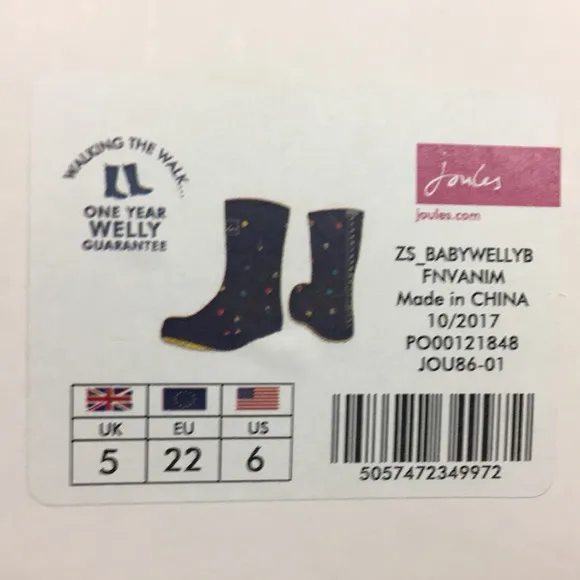 New Joules Rain boots