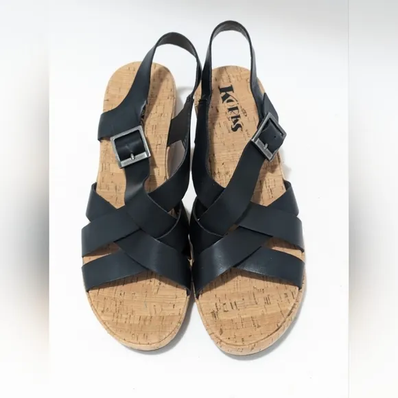 NEW Kork by kork ease nova sandals shoes cork wedge leather women's 11