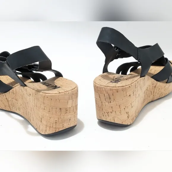NEW Kork by kork ease nova sandals shoes cork wedge leather women's 11