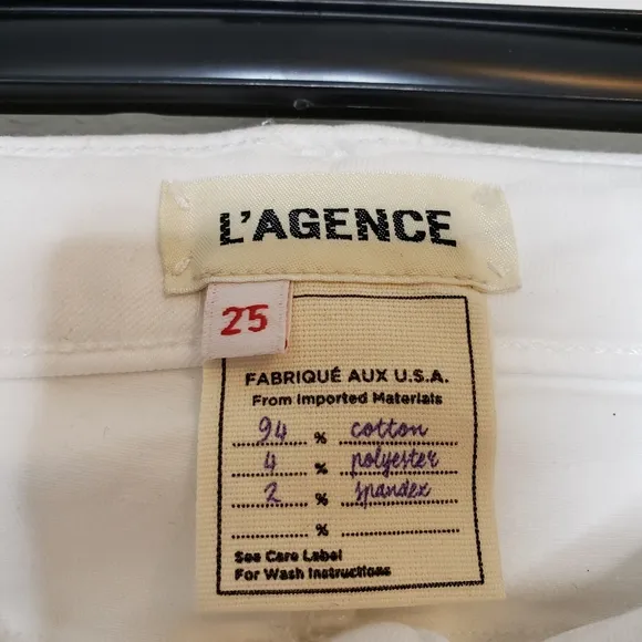 NEW L'AGENCE Margot Hi Rise Skinny Jeans  Crystals Rhinestones Ankle Luxury