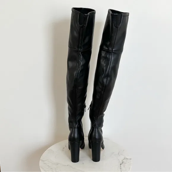 NEW Marc Fisher LTD Garalyn 2 Black Embossed Over-The-Knee Boots Size 7.5 M