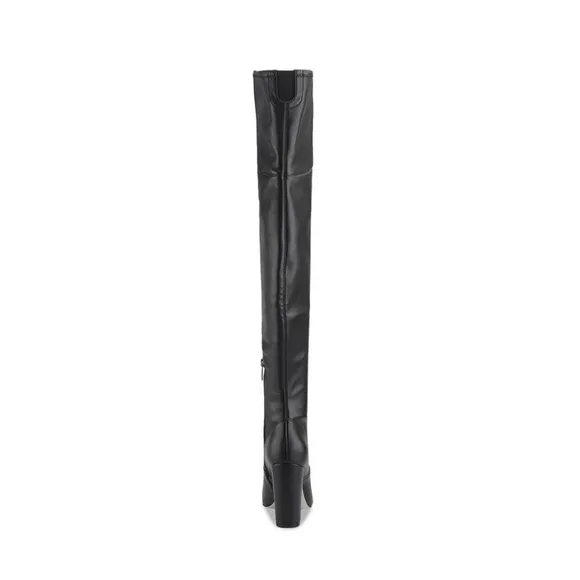 NEW Marc Fisher LTD Garalyn 2 Black Embossed Over-The-Knee Boots Size 7.5 M