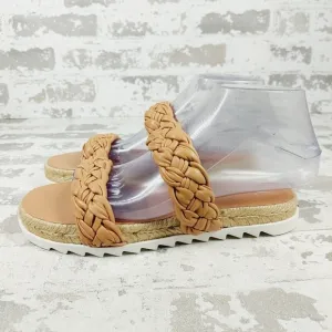 New Marc Fisher LTD Jaimee Leather Braided Espadrilles Sandals X260