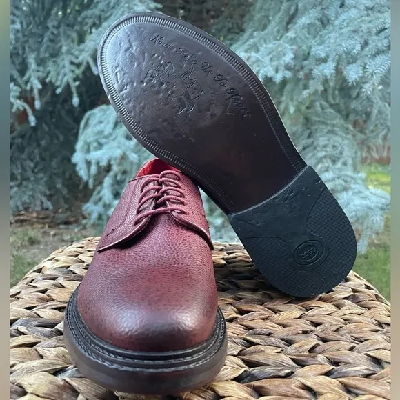 NEW Men’s Base London Maudslay Mod Scotch Leather Grain Derby Shoes.  Size 9