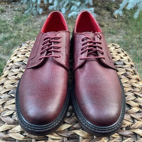 NEW Men’s Base London Maudslay Mod Scotch Leather Grain Derby Shoes.  Size 9