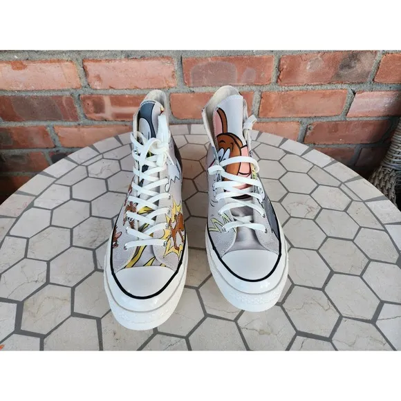 NEW MEN'S CONVERSE X Tom and Jerry Chuck 70 Shoes A15111C Wonka Peanuts Mouse