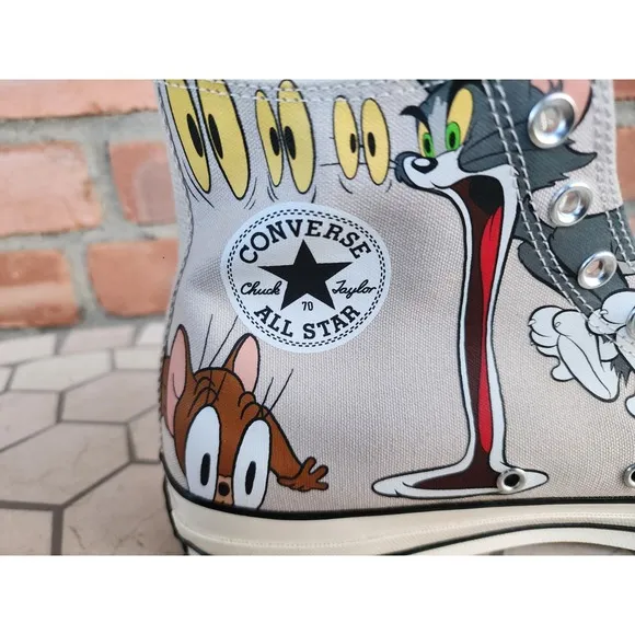 NEW MEN'S CONVERSE X Tom and Jerry Chuck 70 Shoes A15111C Wonka Peanuts Mouse