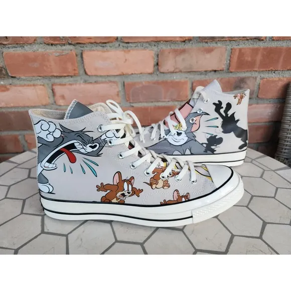 NEW MEN'S CONVERSE X Tom and Jerry Chuck 70 Shoes A15111C Wonka Peanuts Mouse