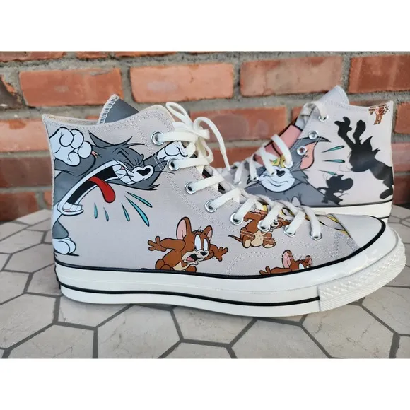NEW MEN'S CONVERSE X Tom and Jerry Chuck 70 Shoes A15111C Wonka Peanuts Mouse