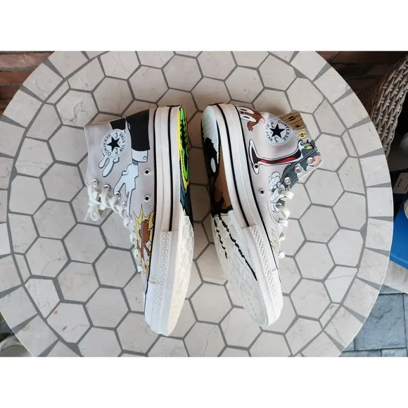 NEW MEN'S CONVERSE X Tom and Jerry Chuck 70 Shoes A15111C Wonka Peanuts Mouse