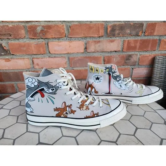 NEW MEN'S CONVERSE X Tom and Jerry Chuck 70 Shoes A15111C Wonka Peanuts Mouse