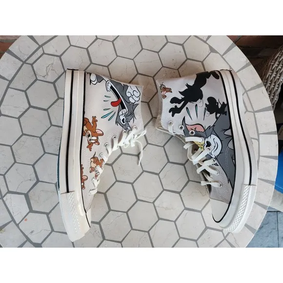 NEW MEN'S CONVERSE X Tom and Jerry Chuck 70 Shoes A15111C Wonka Peanuts Mouse