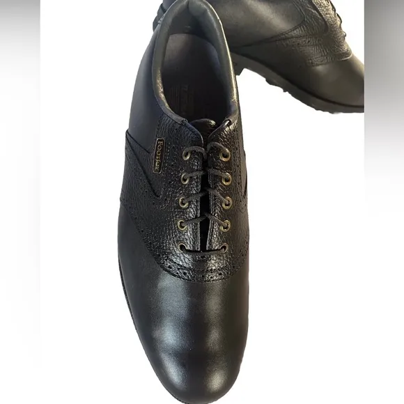 NEW Men’s FootJoy Turf Masters Golf Shoes10 1/2 W Black Leather NEW