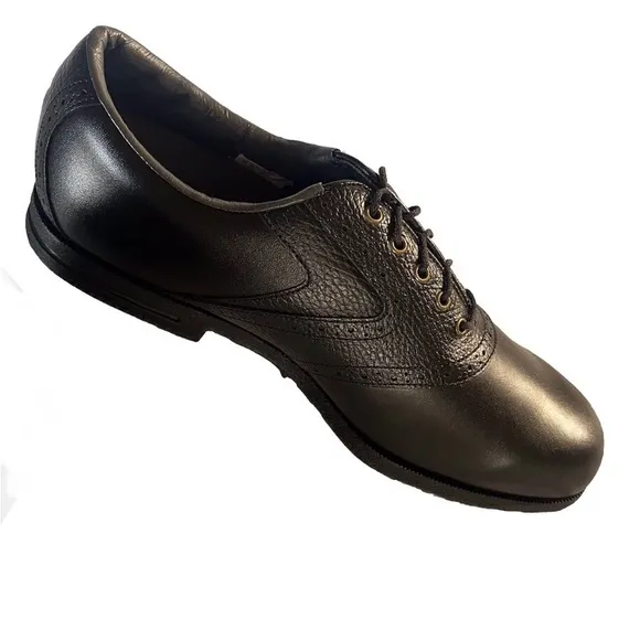NEW Men’s FootJoy Turf Masters Golf Shoes10 1/2 W Black Leather NEW
