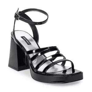 New Nine West Teriss Women's Strappy Platform black platform chunky sole Sandals