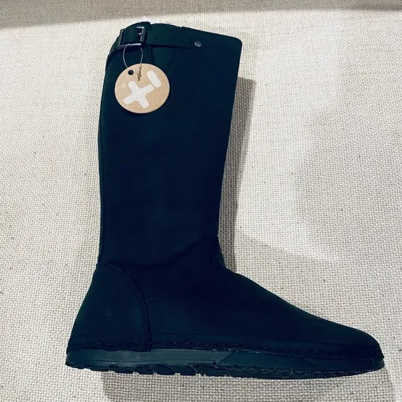 NEW! Otz Shoes Raingineered Leather Tall Rain Boots w/ Cork Insole