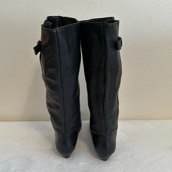 New! Retail $150 Steven By Steve Madden Leather Knee High Pull On Boots Size 6.5