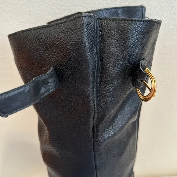 New! Retail $150 Steven By Steve Madden Leather Knee High Pull On Boots Size 6.5