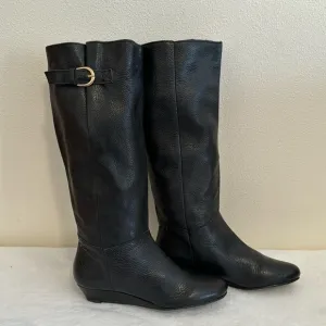 New! Retail $150 Steven By Steve Madden Leather Knee High Pull On Boots Size 6.5