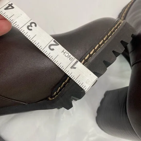New See by Chloé Hana Ankle Boot Cedar Brown Heel Women’s 38 or 7 Luxury NWOB
