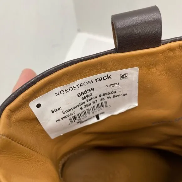 New See by Chloé Hana Ankle Boot Cedar Brown Heel Women’s 38 or 7 Luxury NWOB