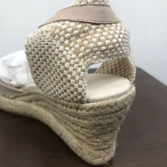 NEW Soludos Womens Open-Toe Midwedge Blush Espadrilles Sandals Size 10