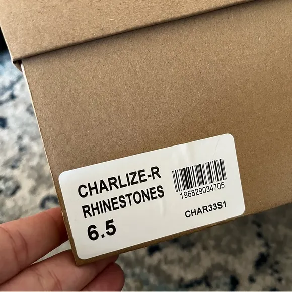 New Steve Madden Charlize Rhinestone Silver white platform heels
