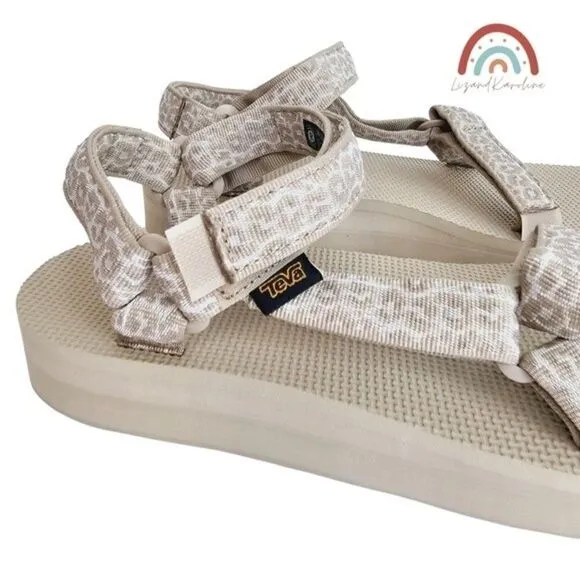 New! Teva Midform Universal Platform Leopard Strappy Outdoor Sandals
