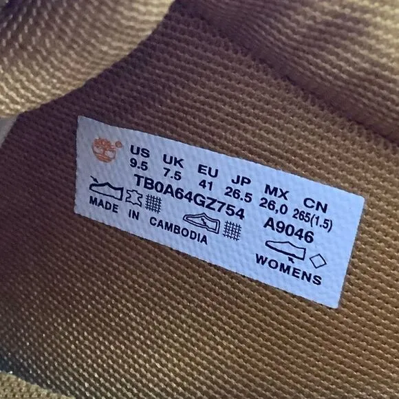 New! Timberland Laurel Low Top Lace-Up Wheat Nubuck Women’s Shoes Sz 8.5/9.5/10
