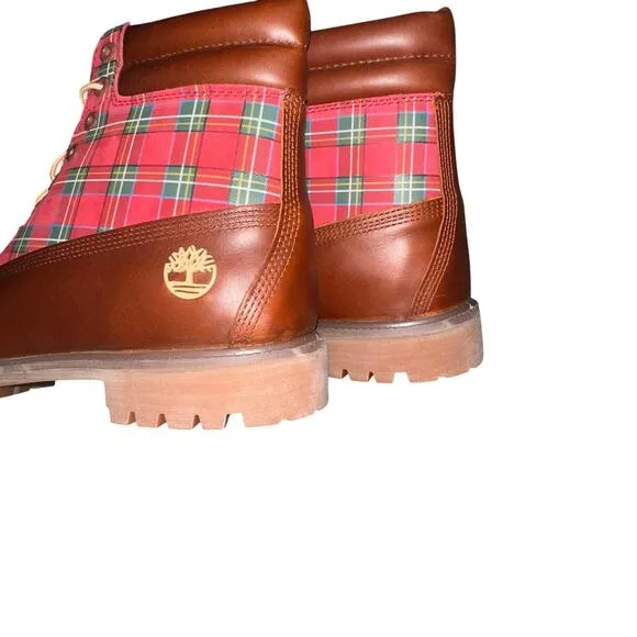 New TIMBERLAND Premium brown full grain Christmas Boots “GINGERBREAD MAN”