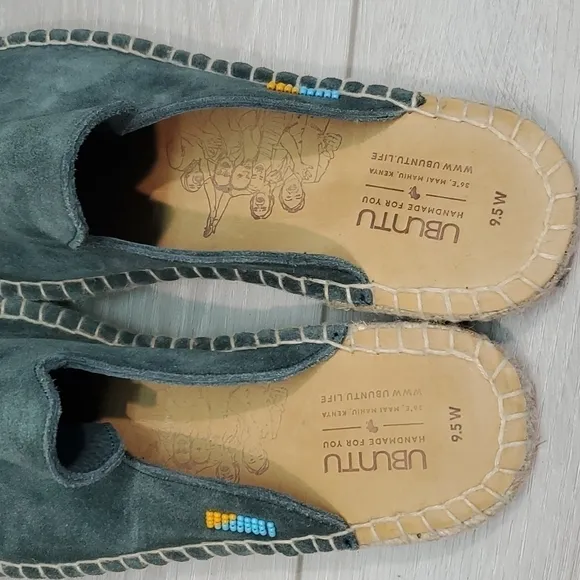 NEW Ubuntu Womens Mules Suede Flats shoes sz 9.5