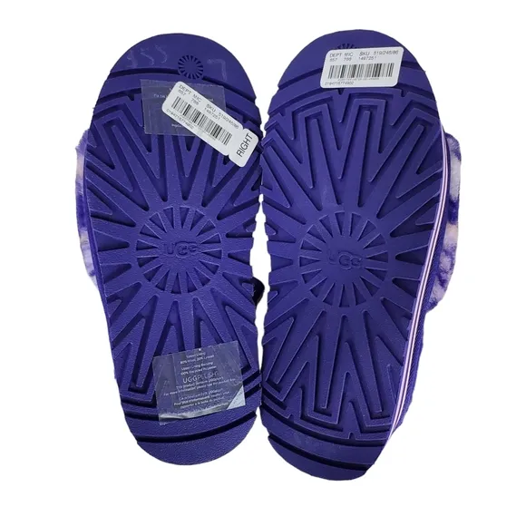 New Ugg disco slide stripe graphic strap platform slippers sandals violet night
