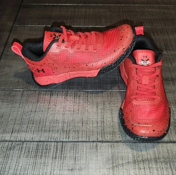 New Under Armour Kids Red Athletic Shoes
