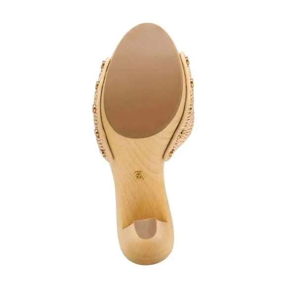 NEW VERONICA BEARD women's layne platform sandals in tan