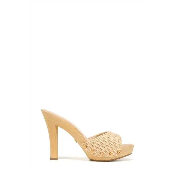NEW VERONICA BEARD women's layne platform sandals in tan