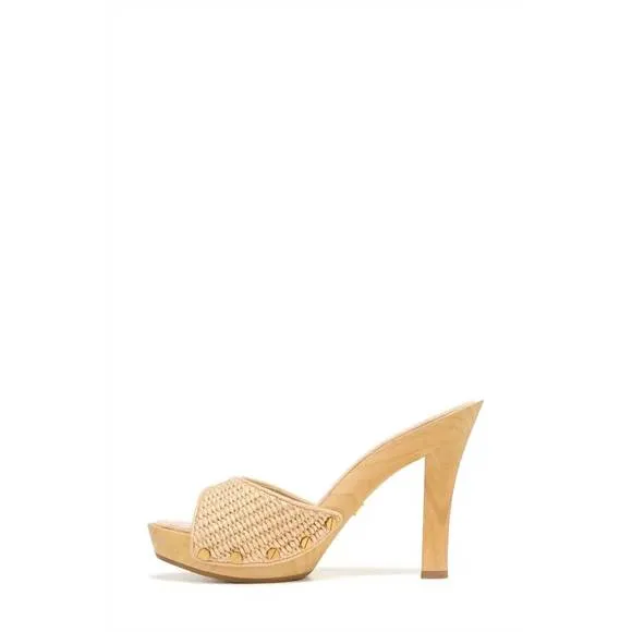 NEW VERONICA BEARD women's layne platform sandals in tan