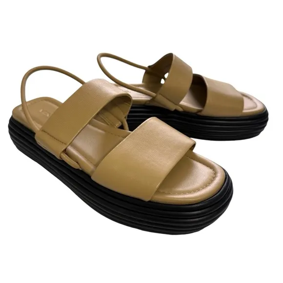 NEW Vince Priya Leather Platform Sandals