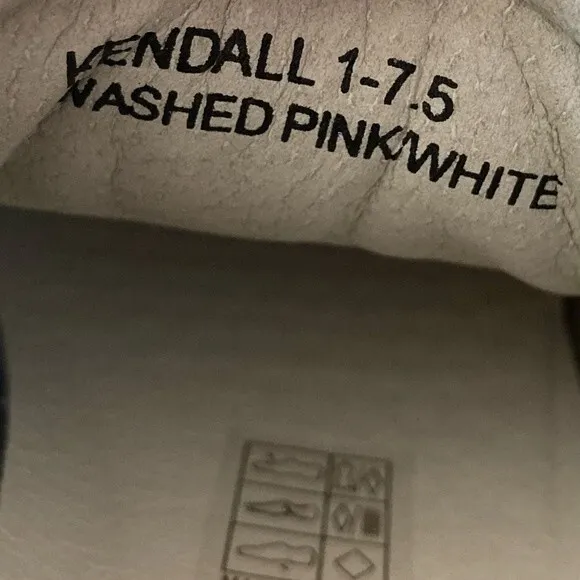 NEW Vintage Havana Kendall Washed Pink White Tennis Shoe Sneakers Size 7.5