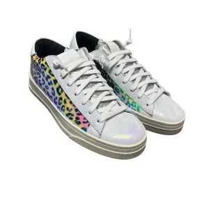 NEW women’s P448 Jack hologram animal print iridescent sneakers shoes size USA 7