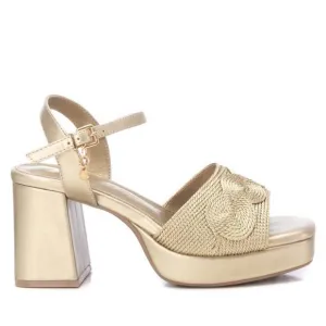 NEW XTI women's heeled platform sandals in gold