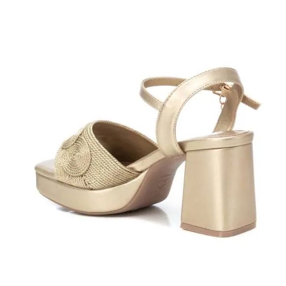 NEW XTI women's heeled platform sandals in gold
