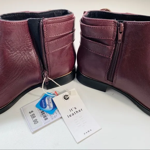 NEW Zara kids leather bootie