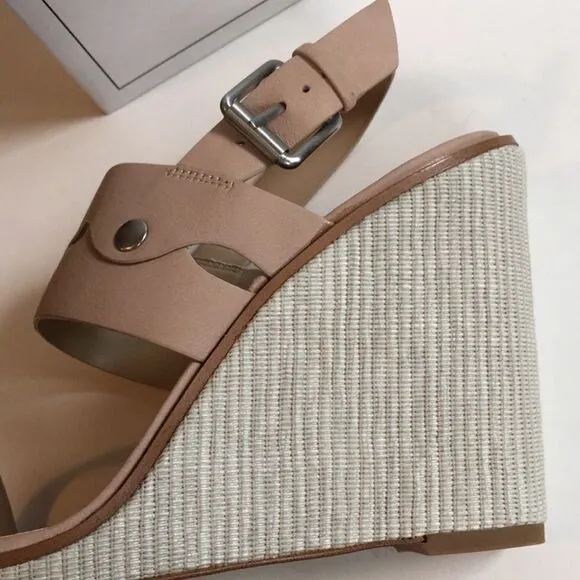 NIB 1. State leather wedge sandals
