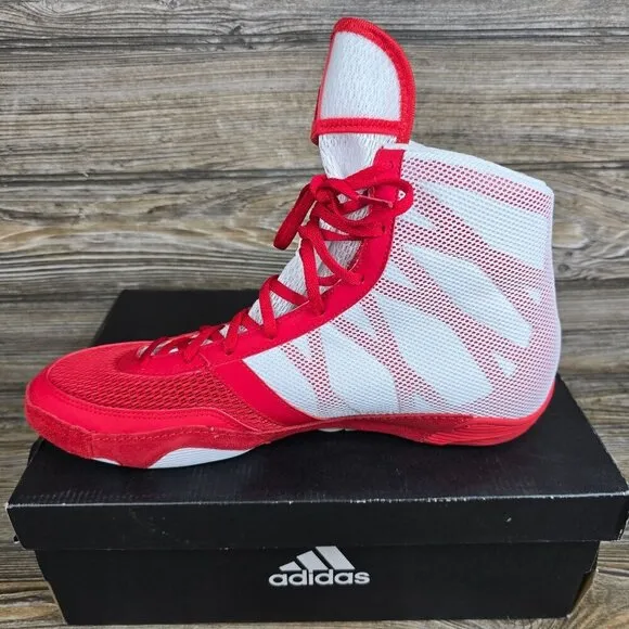 NIB Adidas Pretereo III Red/White Wrestling Shoes Retail $129.99 Men's Size 11.5